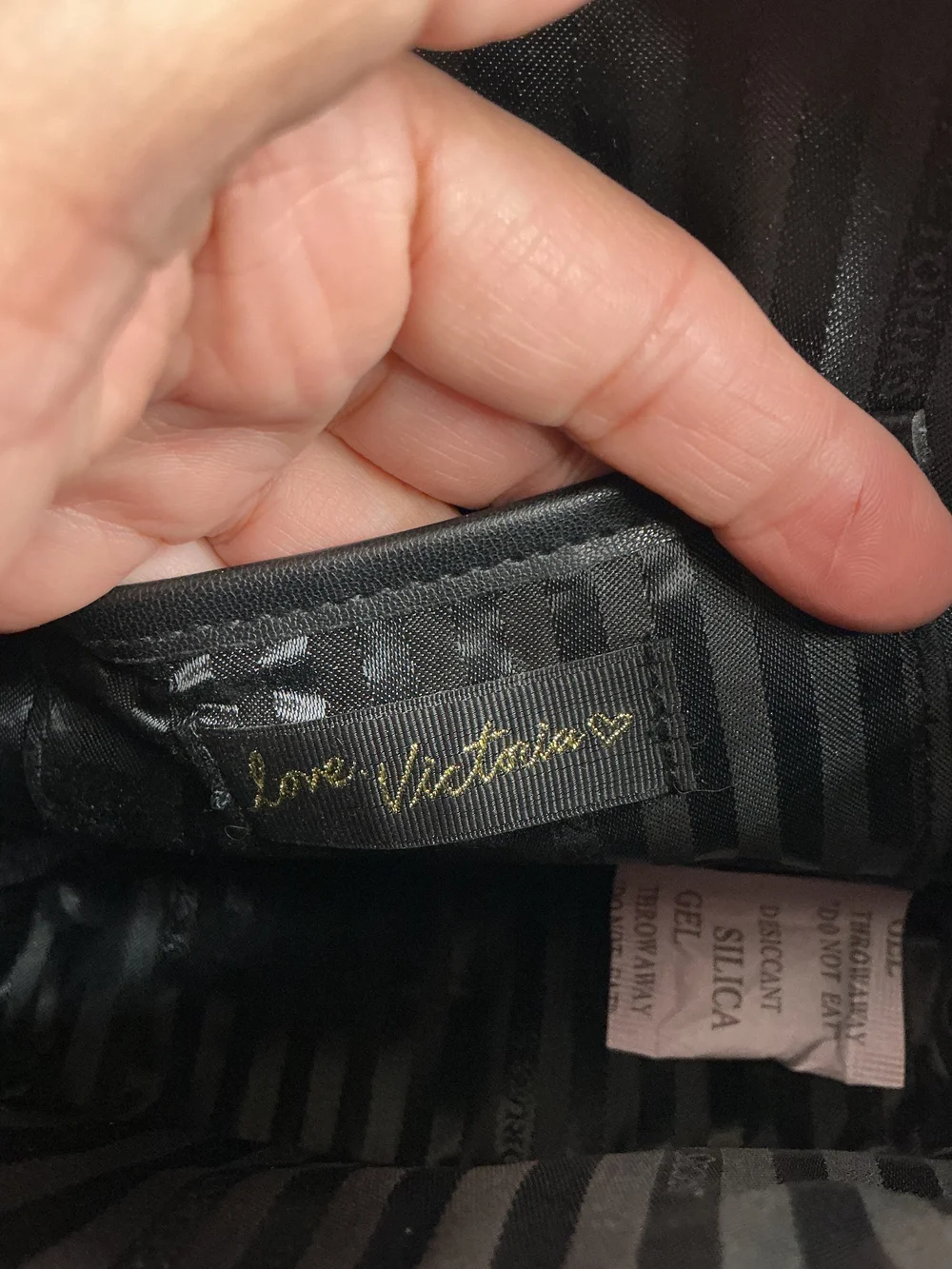 Victoria's Secret Black Quilted Belt Bag
